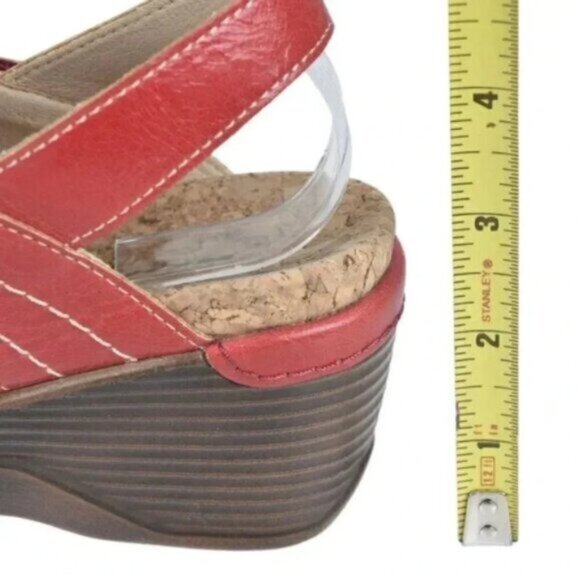 Romika Calgary 2 Wedge Sandal Red Adjustable Straps Size 38 US  7 7 5 - Picture 10 of 14